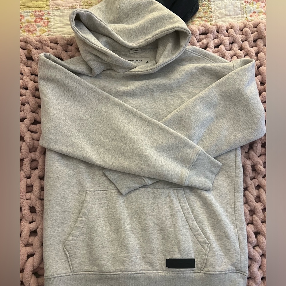 Abercrombie heather grey hoodie